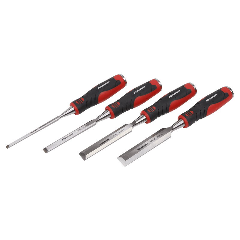 Sealey Punches & Chisels 4pc Hammer-Thru Wood Chisel Set-AK9239 5054511972412 AK9239 - Buy Direct from Spare and Square
