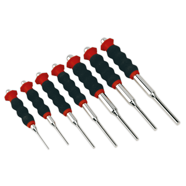 Sealey Punches & Chisels 7pc Sheathed Parallel Pin Punch Set-AK9131 5024209796408 AK9131 - Buy Direct from Spare and Square