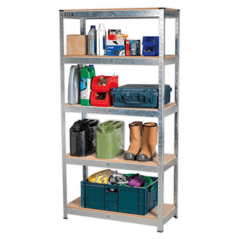 Sealey Racking 5 Shelf Racking Unit - 350kg Capacity Per Level-AP6350GS 5054511556599 AP6350GS - Buy Direct from Spare and Square