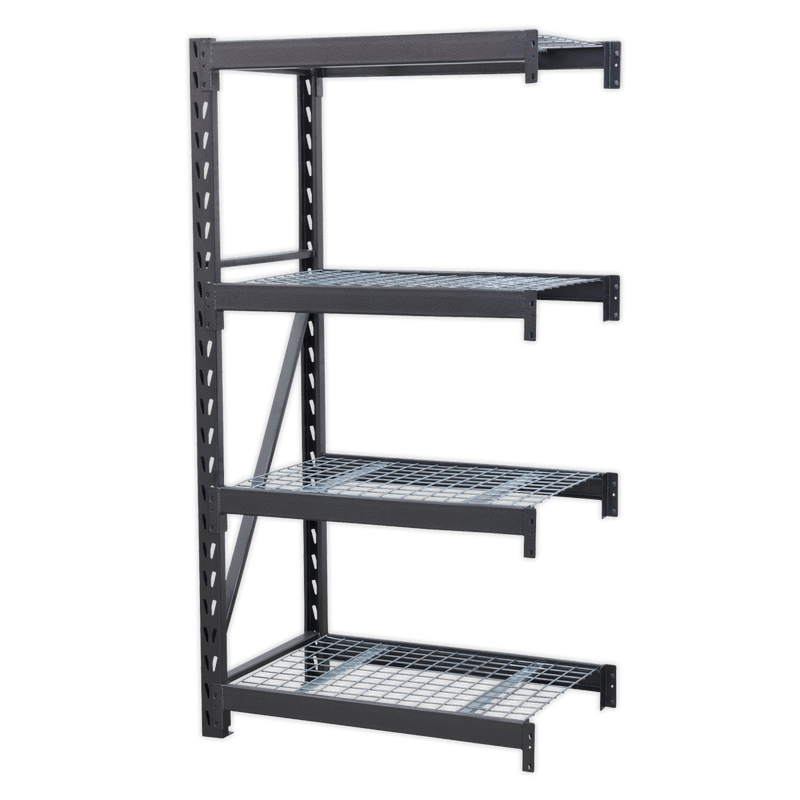 Sealey Racking Heavy-Duty Racking Extension Pack with 4 Mesh Shelves - 640kg Capacity Per Level-AP6372E 5054511084894 AP6372E - Buy Direct from Spare and Square