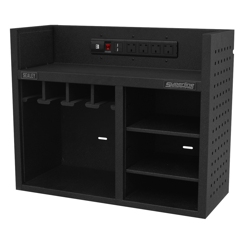 Sealey Racking Power Tool Storage Rack with Power Strip-AP30SRBE 5054511845518 AP30SRBE - Buy Direct from Spare and Square