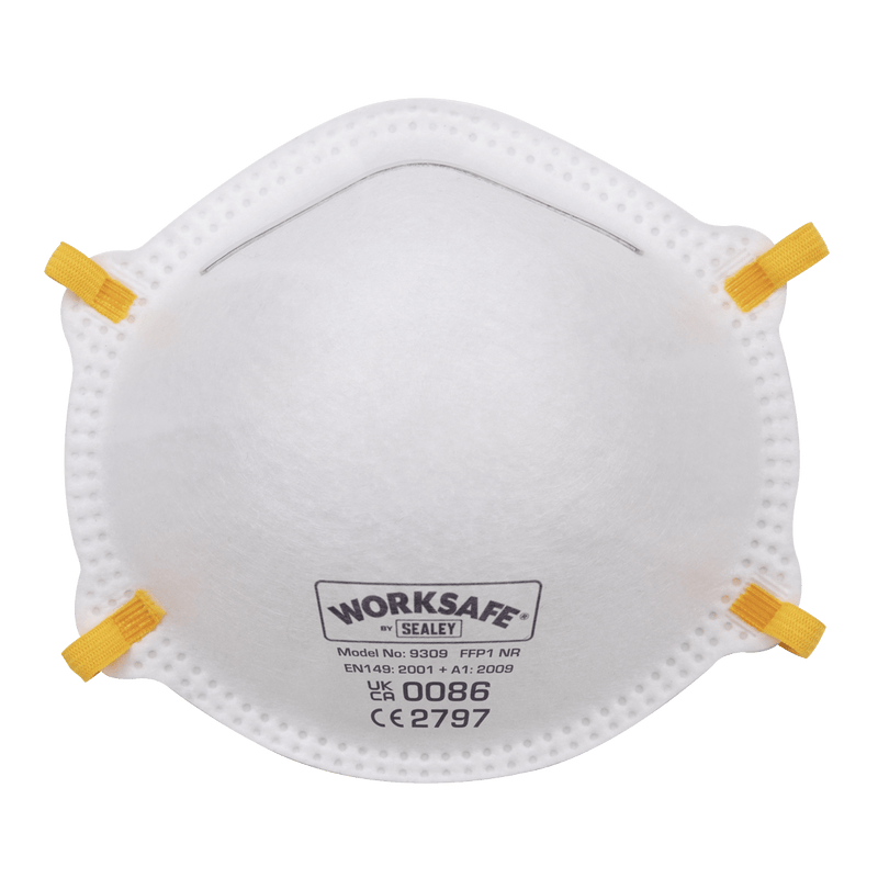 Sealey Respiratory Protection FFP1 Cup Mask - Pack of 3-9309/3 5054511860542 9309/3 - Buy Direct from Spare and Square