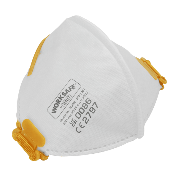 Sealey Respiratory Protection FFP1 Fold Flat Mask - Pack of 3-9329/3 5054511860627 9329/3 - Buy Direct from Spare and Square