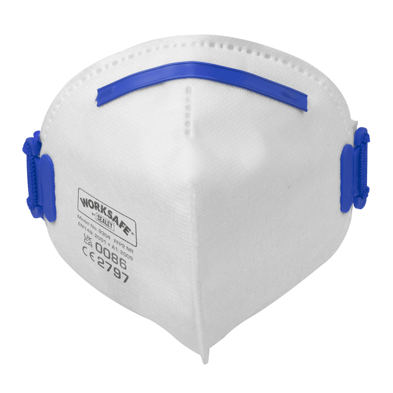 Sealey Respiratory Protection FFP2 Fold Flat Mask - Pack of 10-9304/10 5054511859669 9304/10 - Buy Direct from Spare and Square