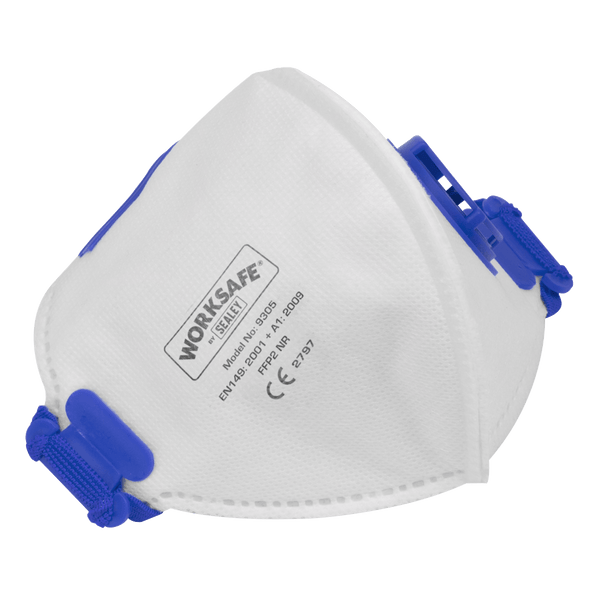 Sealey Respiratory Protection FFP2 Valved Fold Flat Mask - Pack of 3-9305/3 5054511860597 9305/3 - Buy Direct from Spare and Square
