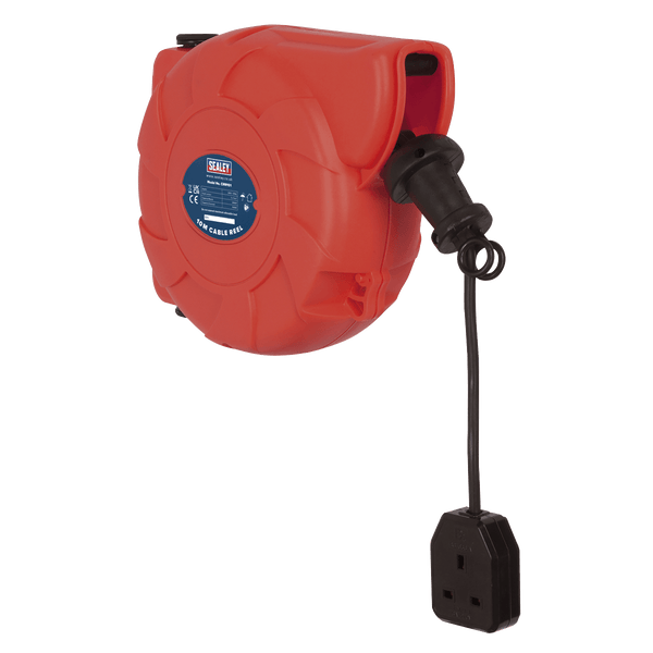 Sealey Retracting Cable Reels 10m Retracting Cable Reel 230V-CRM101 5051747480414 CRM101 - Buy Direct from Spare and Square