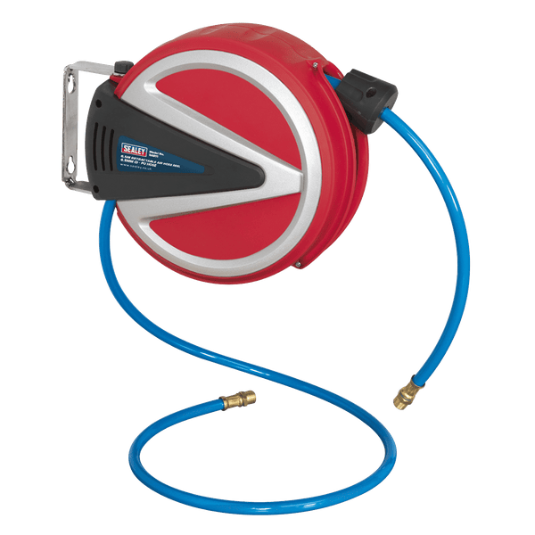 Sealey Retracting Hose Reels 6.5m Retractable Air Hose Reel Ø6.5mm ID - PU Hose-SA811 5051747588868 SA811 - Buy Direct from Spare and Square