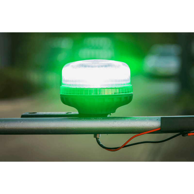 Sealey Rotating Amber Beacons 12V/24V SMD LED Warning Beacon with 12mm Bolt Fixing - Green-WB951LEDG 5054630047060 WB951LEDG - Buy Direct from Spare and Square