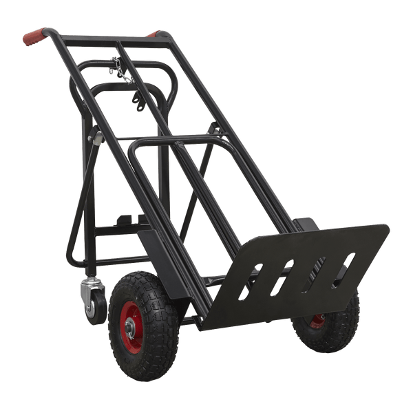 Sealey Sack Trucks 300kg Heavy-Duty 3-in-1 Sack Truck with PU Tyres-CST989HD 5054511617863 CST989HD - Buy Direct from Spare and Square