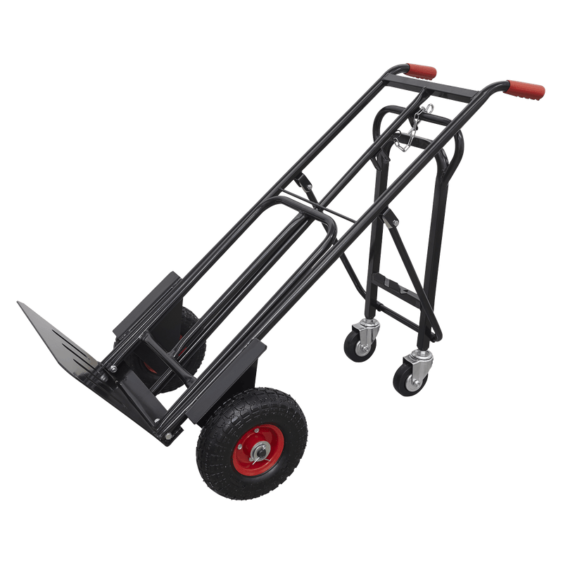 Sealey Sack Trucks 300kg Heavy-Duty 3-in-1 Sack Truck with PU Tyres-CST989HD 5054511617863 CST989HD - Buy Direct from Spare and Square