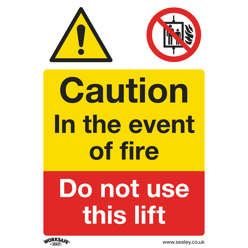 Sealey Safety Signs Caution Do Not Use Lift - Warning Safety Sign - Rigid Plastic-SS43P1 5054630001796 SS43P1 - Buy Direct from Spare and Square