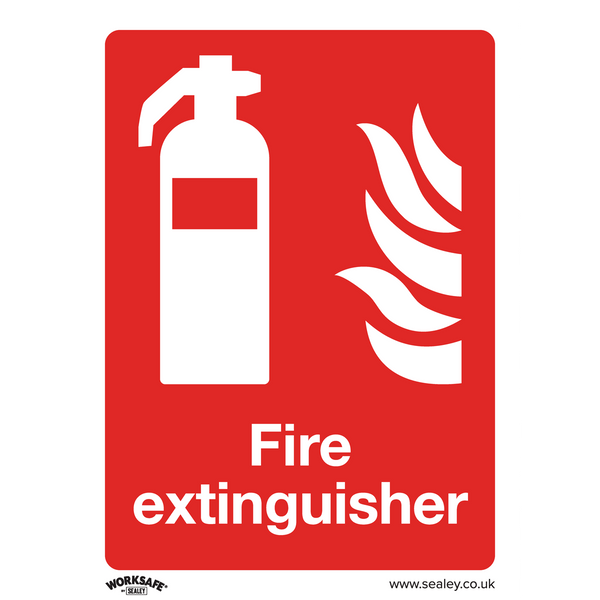 Sealey Safety Signs Fire Extinguisher - Prohibition Safety Sign - Rigid Plastic - Pack of 10-SS15P10 5054511990560 SS15P10 - Buy Direct from Spare and Square