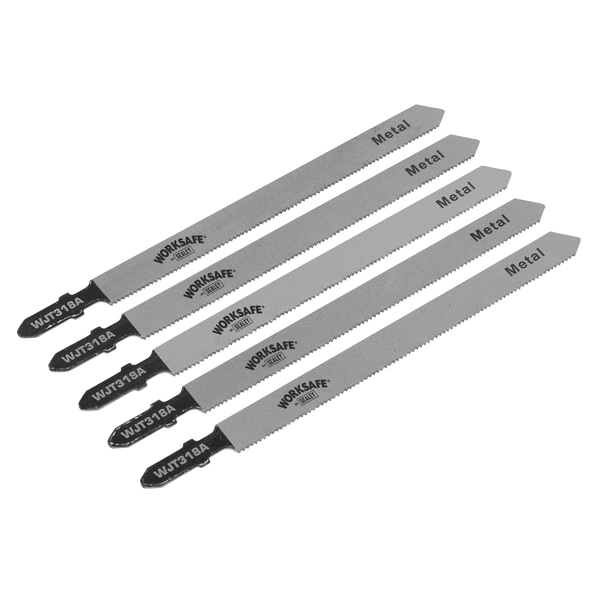 Sealey Saw Blades 105mm 21tpi Jigsaw Blade Metal - Pack of 5-WJT318A 5055257205253 WJT318A - Buy Direct from Spare and Square