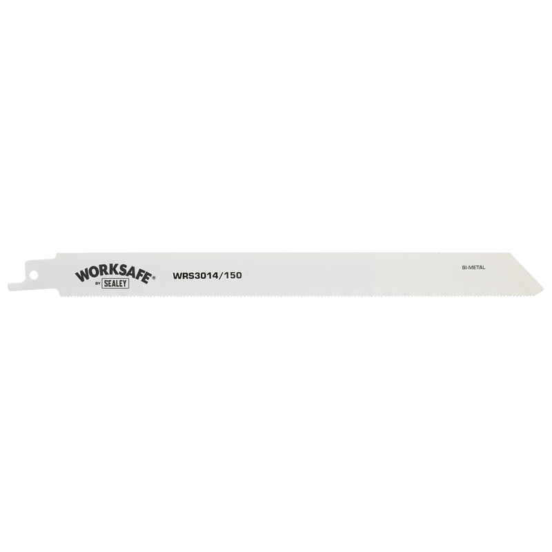 Sealey Saw Blades 150mm 18tpi Reciprocating Saw Blade Metal - Pack of 5-WRS3014/150 5055257205338 WRS3014/150 - Buy Direct from Spare and Square