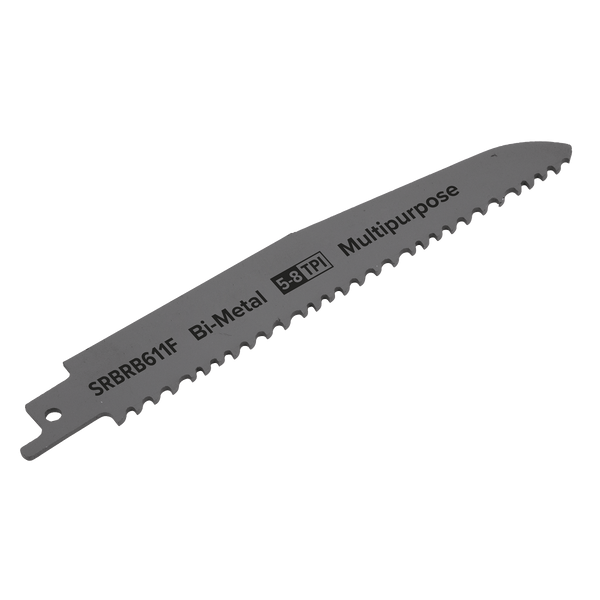 Sealey Saw Blades 150mm 5-8tpi Reciprocating Saw Blade Multipurpose - Pack of 5-SRBRB611F 5054511806588 SRBRB611F - Buy Direct from Spare and Square