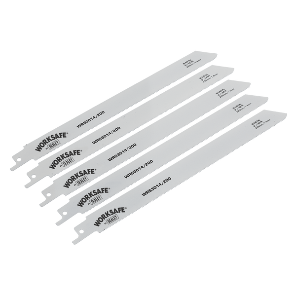 Sealey Saw Blades 225mm 18tpi Reciprocating Saw Blade Metal - Pack of 5-WRS3014/200 5055257205345 WRS3014/200 - Buy Direct from Spare and Square