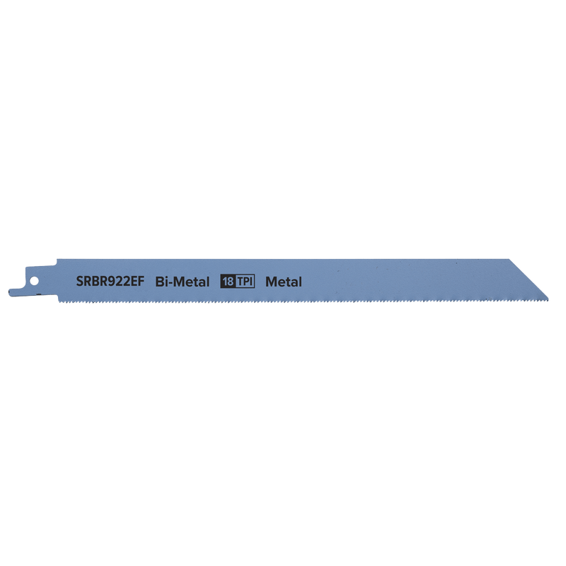 Sealey Saw Blades 230mm 18tpi Reciprocating Saw Blade Metal - Pack of 5-SRBR922EF 5054511806595 SRBR922EF - Buy Direct from Spare and Square
