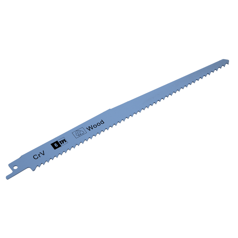 Sealey Saw Blades 230mm 6tpi Reciprocating Saw Blade Clean Wood - Pack of 5-SRBS911D 5054511806656 SRBS911D - Buy Direct from Spare and Square