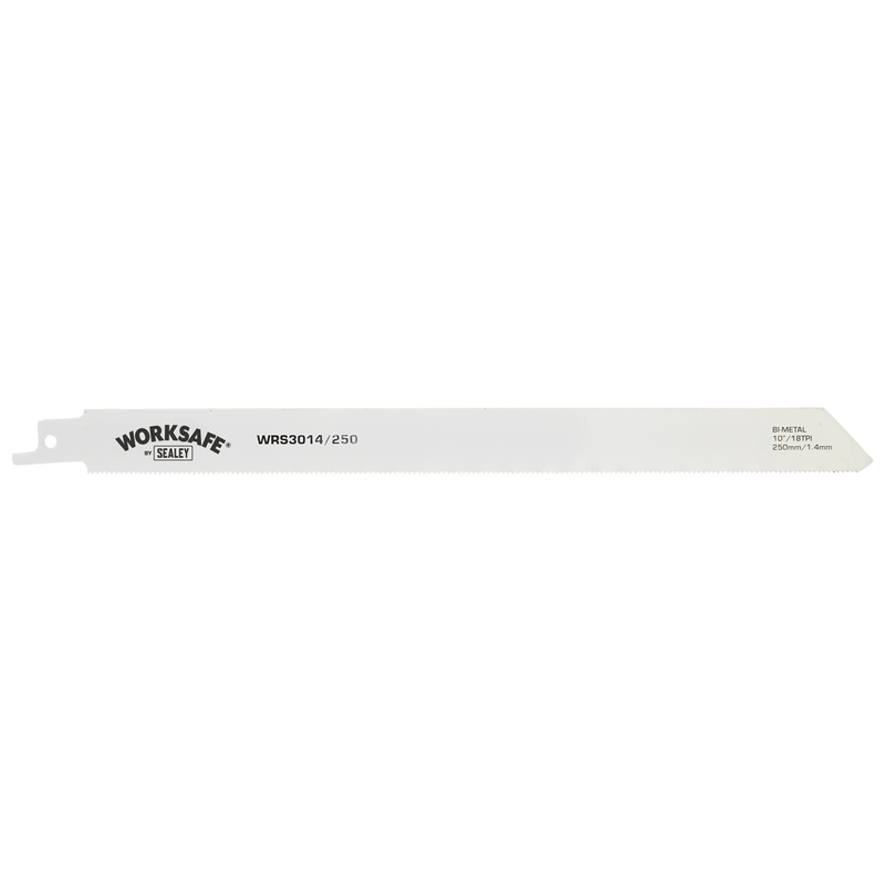 Sealey Saw Blades 250mm 18tpi Reciprocating Saw Blade Metal - Pack of 5-WRS3014/250 5055257205352 WRS3014/250 - Buy Direct from Spare and Square