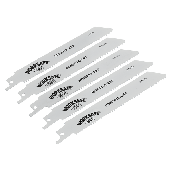 Sealey Saw Blades 280mm 10tpi Reciprocating Saw Blade - Pack of 5-WRS3018/280 5055257205406 WRS3018/280 - Buy Direct from Spare and Square