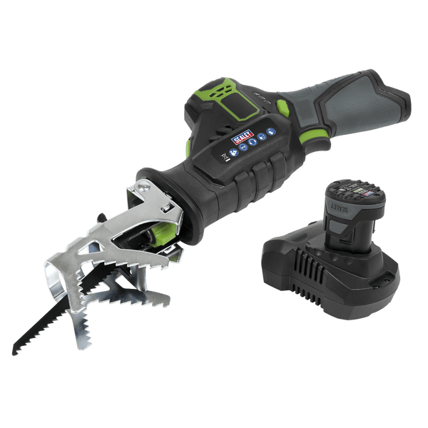 Sealey Saws 10.8V 2Ah SV10.8 Series Cordless Reciprocating Saw Kit-CP108VRS 5054630060601 CP108VRS - Buy Direct from Spare and Square