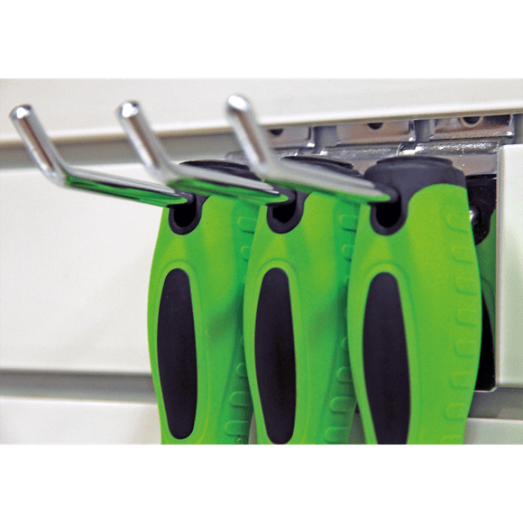 Sealey Screwdriver 8 Piece High Vis Screwdriver Set - Lifetime Guarantee - Green HV001 - Buy Direct from Spare and Square