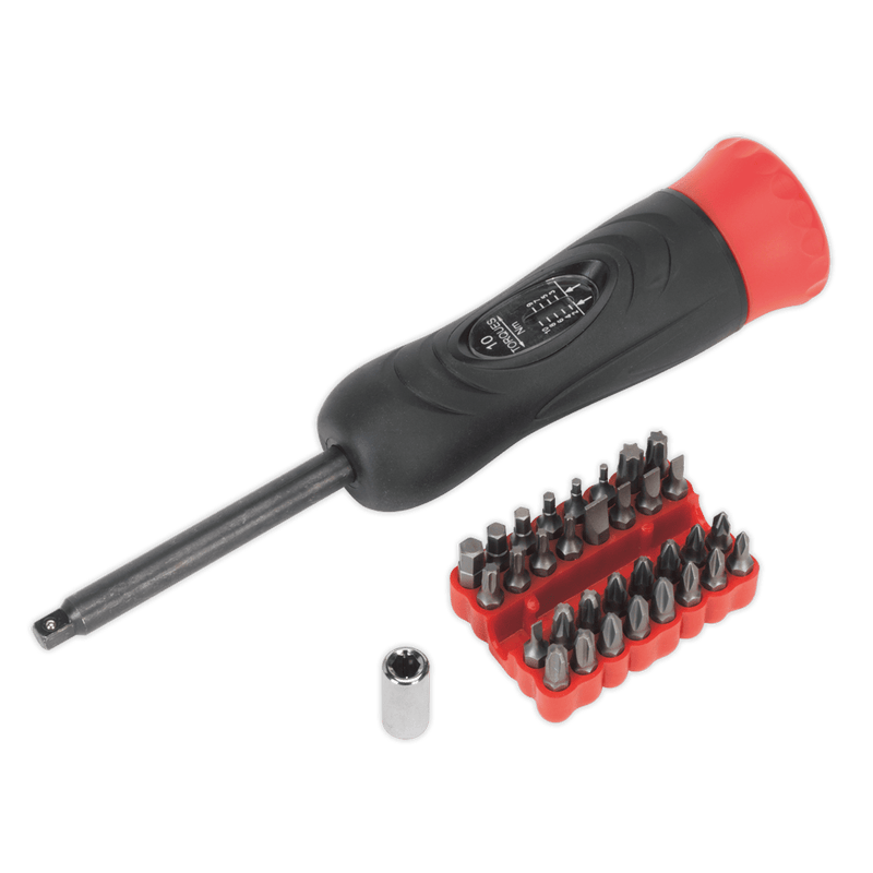 Sealey Screwdrivers 34pc 1/4"Sq Drive Torque Screwdriver Set 2-10Nm-STS100 5024209846585 STS100 - Buy Direct from Spare and Square