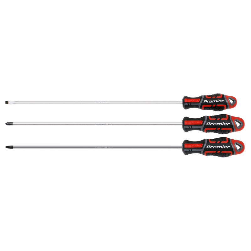 Sealey Screwdrivers 3pc GripMAX® Long Screwdriver Set-AK4372 5054630255281 AK4372 - Buy Direct from Spare and Square