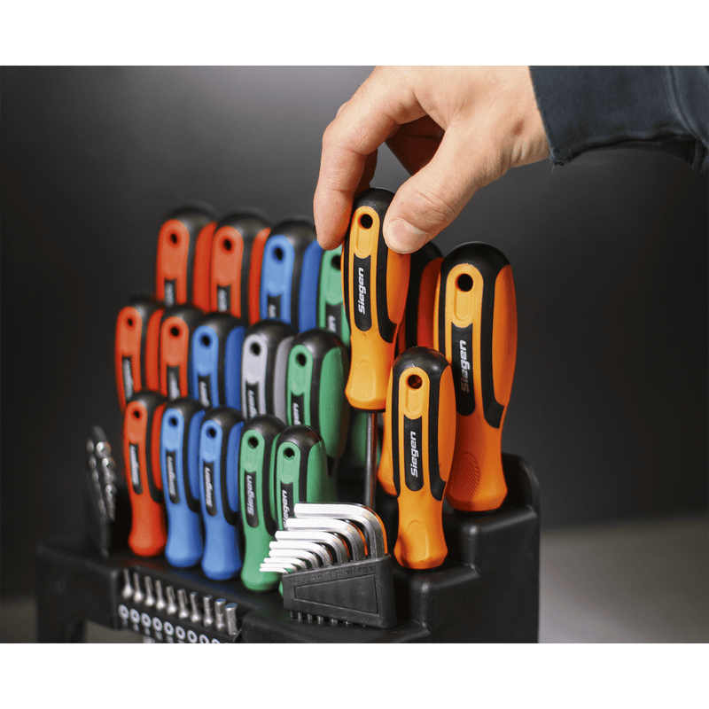 Sealey Screwdrivers 44pc Screwdriver, Hex Key & Bit Set - Lifetime Warranty 5054511023602 S01090 - Buy Direct from Spare and Square
