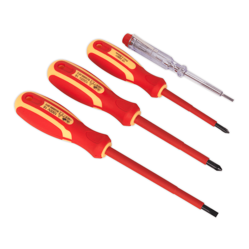 Sealey Screwdrivers 4pc Screwdriver Set - VDE Approved-S01155 5054511234091 S01155 - Buy Direct from Spare and Square