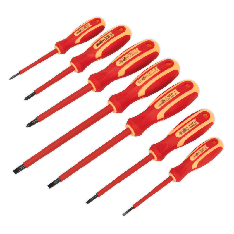 Sealey Screwdrivers 7pc Screwdriver Set - VDE Approved-S0756 5024209950022 S0756 - Buy Direct from Spare and Square