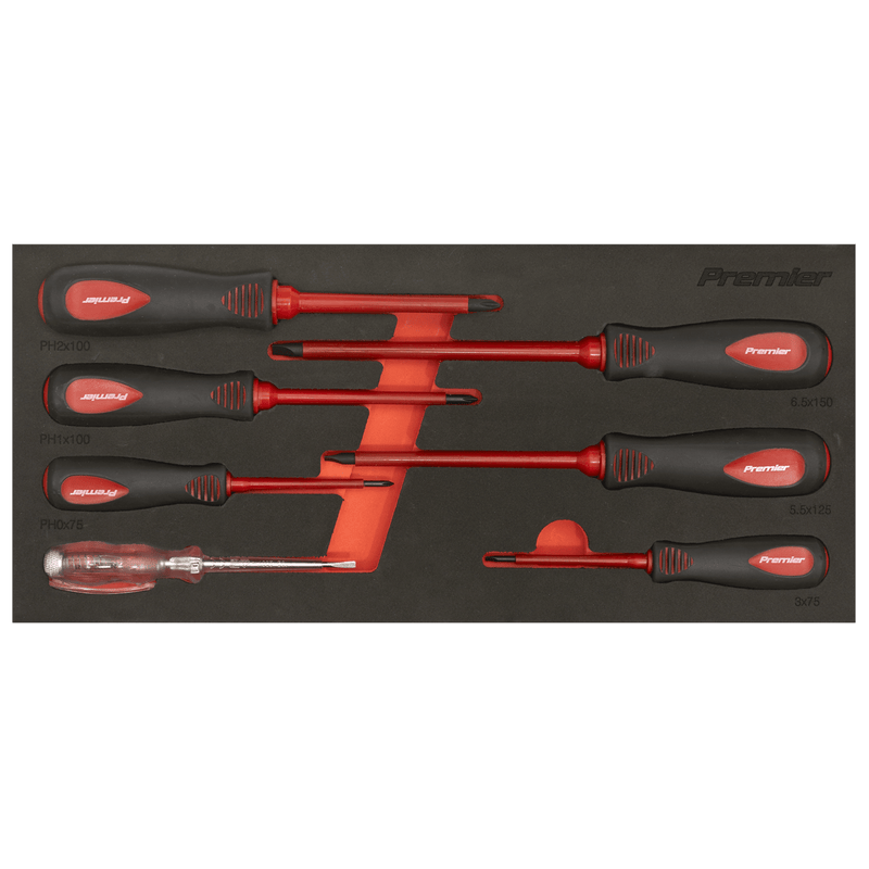 Sealey Screwdrivers 7pc Screwdriver Set - VDE Approved-TBTE04 5054630244582 TBTE04 - Buy Direct from Spare and Square