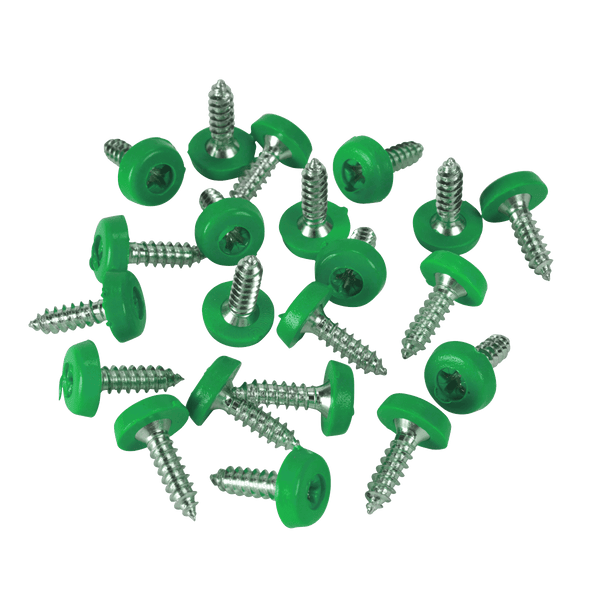 Sealey Screws & Fixings 4.8 x 18mm Green Numberplate Screw - Pack of 50-PTNPG 5054630246975 PTNPG - Buy Direct from Spare and Square