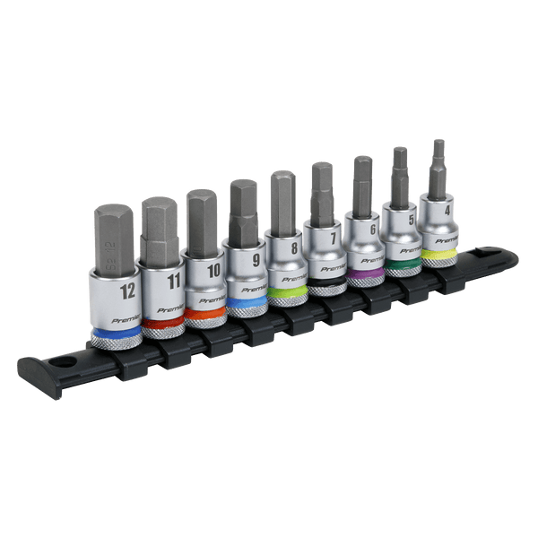 Sealey Socket & Bit Sets 9pc 3/8"Sq Drive Hex Socket Bit Set - Platinum-AK6250 5054630149702 AK6250 - Buy Direct from Spare and Square