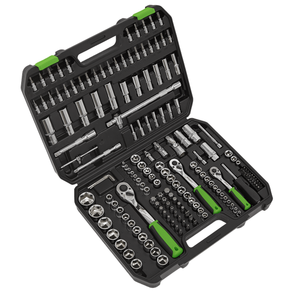Sealey Socket Set 171 Piece 1/4", 3/8" and 1/2" Drive Socket Set With Carry Case - Lifetime Guarantee S01211 - Buy Direct from Spare and Square