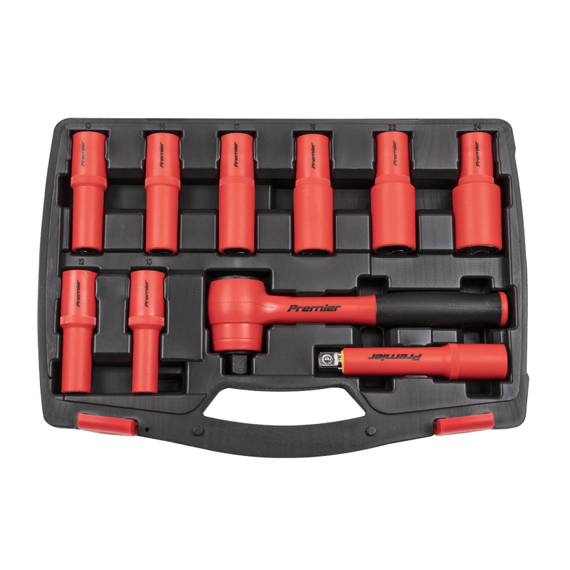 Sealey Socket Sets 10pc 1/2"Sq Drive Insulated Socket Set - VDE Approved-AK7943 5054511796001 AK7943 - Buy Direct from Spare and Square