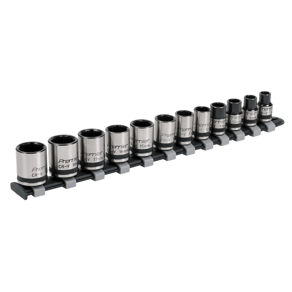 Sealey Socket Sets 12pc 3/8"Sq Drive Lock-On™ Socket Set - Black Series-AK2741B 5054630055447 AK2741B - Buy Direct from Spare and Square