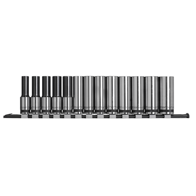 Sealey Socket Sets 13pc 1/2"Sq Drive Deep Socket Set - Black Series-AK7995 5054630055430 AK7995 - Buy Direct from Spare and Square