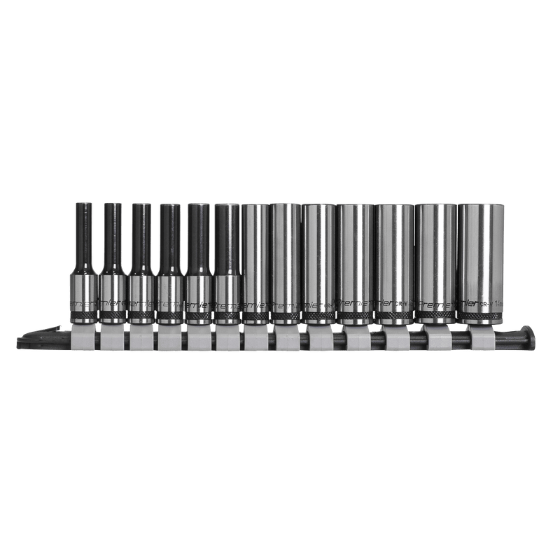 Sealey Socket Sets 13pc 1/4"Sq Drive Deep Socket Set - Black Series-AK7991 5054630055492 AK7991 - Buy Direct from Spare and Square