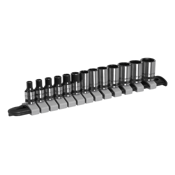 Sealey Socket Sets 13pc 1/4"Sq Drive Socket Set - Black Series-AK7990 5054630055423 AK7990 - Buy Direct from Spare and Square