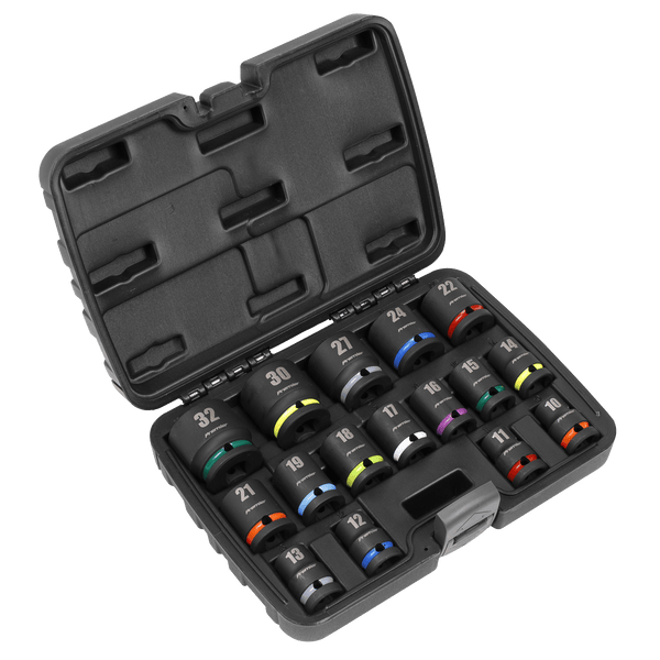 Sealey Socket Sets 16pc 1/2"Sq Drive Impact Socket Set-AK5625M 5054630220760 AK5625M - Buy Direct from Spare and Square