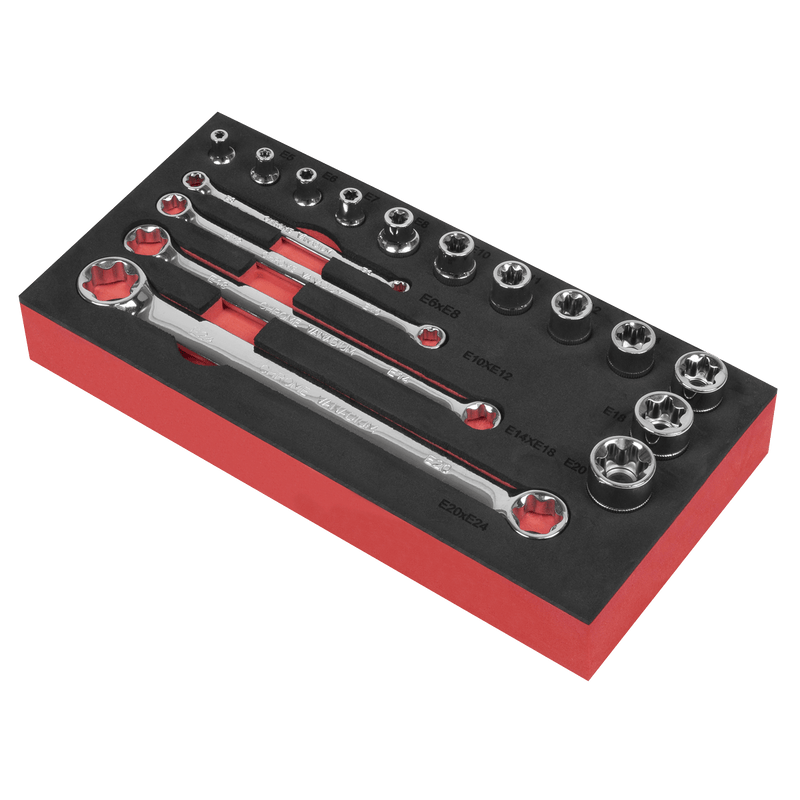 Sealey Socket Sets 16pc 3/8"Sq Drive TRX-Star* Socket & Spanner Set-AK61801 5054630275074 AK61801 - Buy Direct from Spare and Square