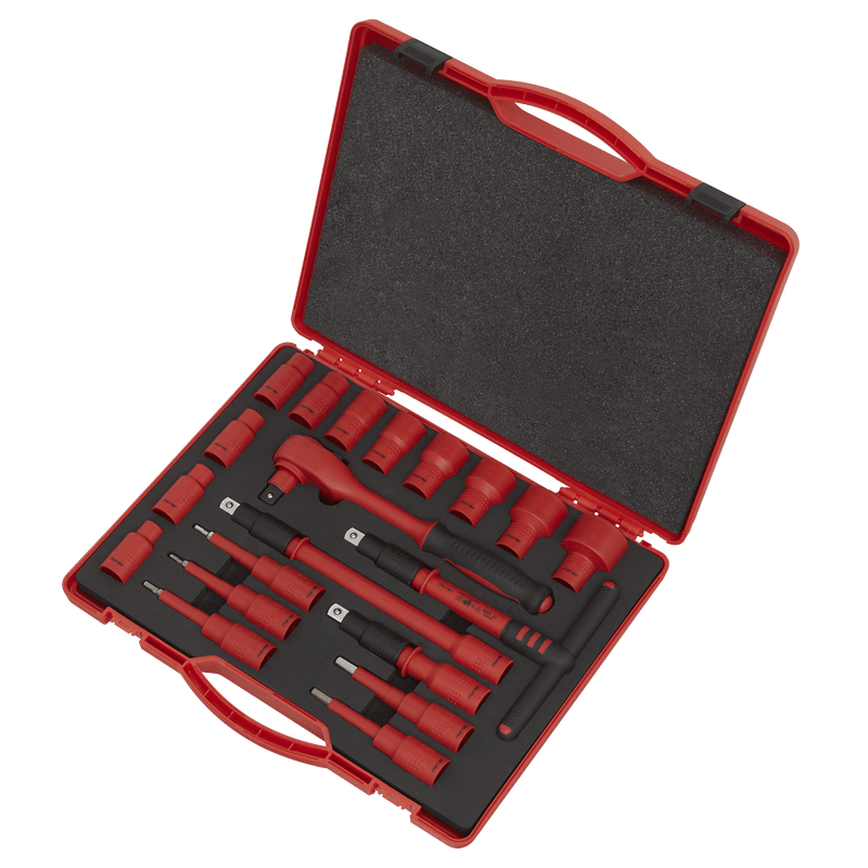 Sealey Socket Sets 20pc 1/2"Sq Drive Insulated Socket Set - VDE Approved-AK7941 5051747690257 AK7941 - Buy Direct from Spare and Square