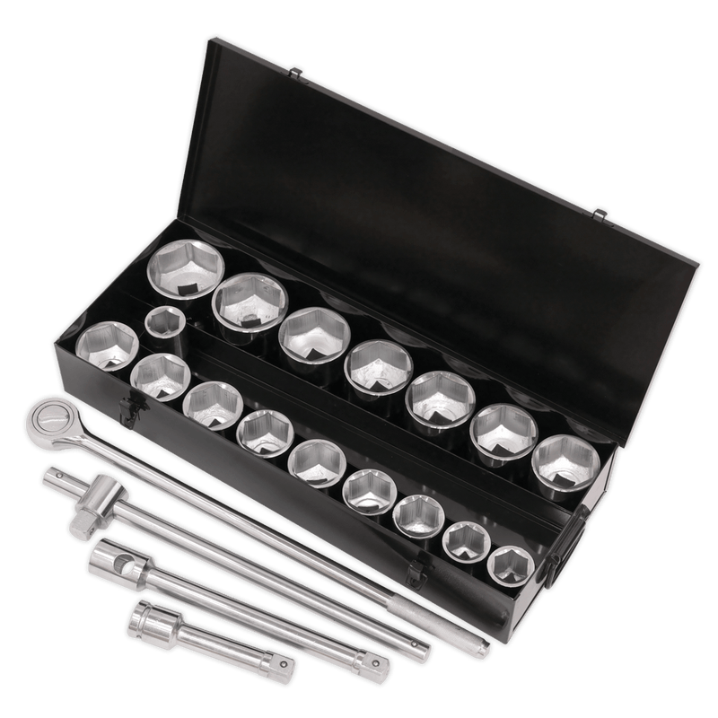 Sealey Socket Sets 21pc 1"Sq Drive Socket Set-S0768 5024209949880 S0768 - Buy Direct from Spare and Square