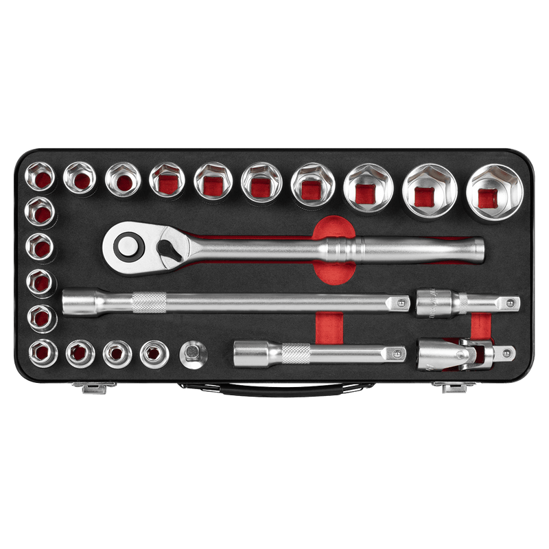 Sealey Socket Sets 24pc 1/2"Sq Drive Socket Set - Premier Platinum Series-AK7924 5054630278624 AK7924 - Buy Direct from Spare and Square