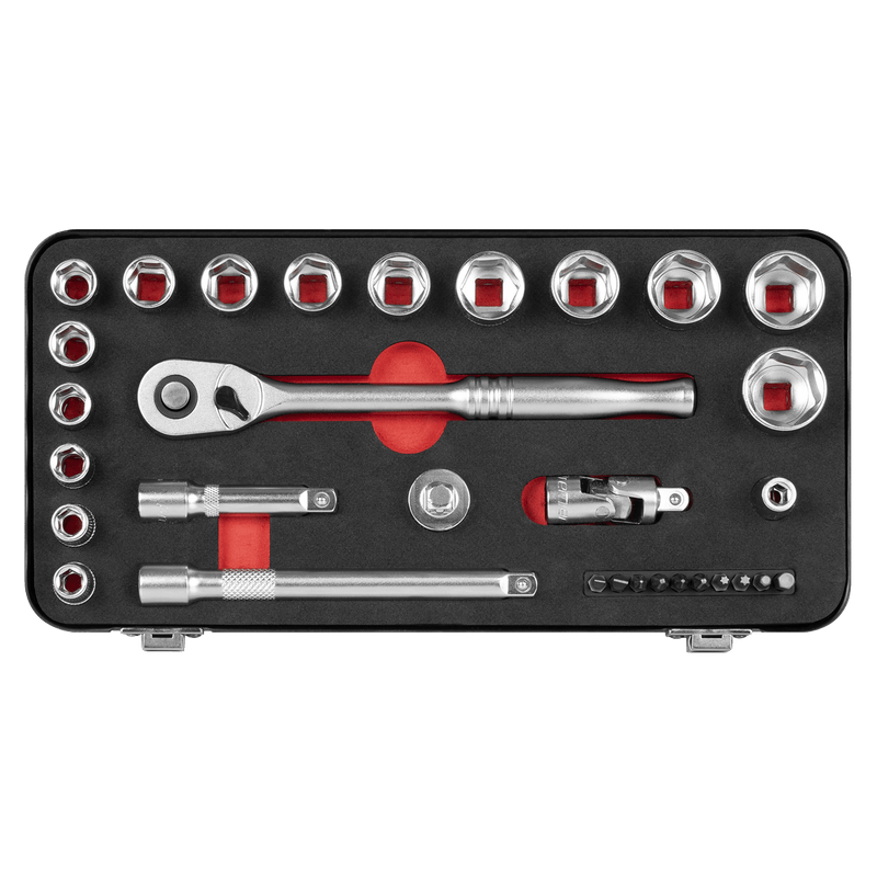 Sealey Socket Sets 31pc 3/8"Sq Drive Socket Set - Premier Platinum Series-AK7921 5054630278600 AK7921 - Buy Direct from Spare and Square