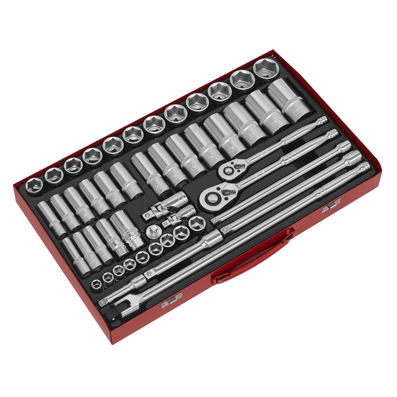 Sealey Socket Sets 50pc 3/8" & 1/2"Sq Drive Socket Set-AK6942 5054511978704 AK6942 - Buy Direct from Spare and Square