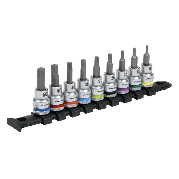 Sealey Socket Sets 9pc 3/8"Sq Drive TRX-Star* Socket Bit Set - Platinum Series-AK6251 5054630149719 AK6251 - Buy Direct from Spare and Square