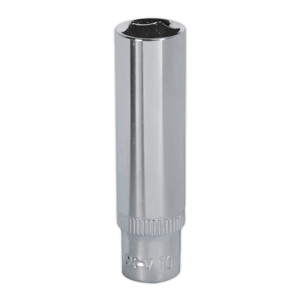 Sealey Sockets Individual 10mm 1/4"Sq Drive Fully Polished Deep WallDrive® Socket-SP1410D 5051747360952 SP1410D - Buy Direct from Spare and Square