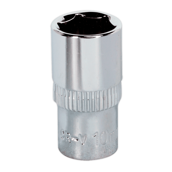 Sealey Sockets Individual 10mm 1/4"Sq Drive Fully Polished WallDrive® Socket-SP1410 5051747360938 SP1410 - Buy Direct from Spare and Square